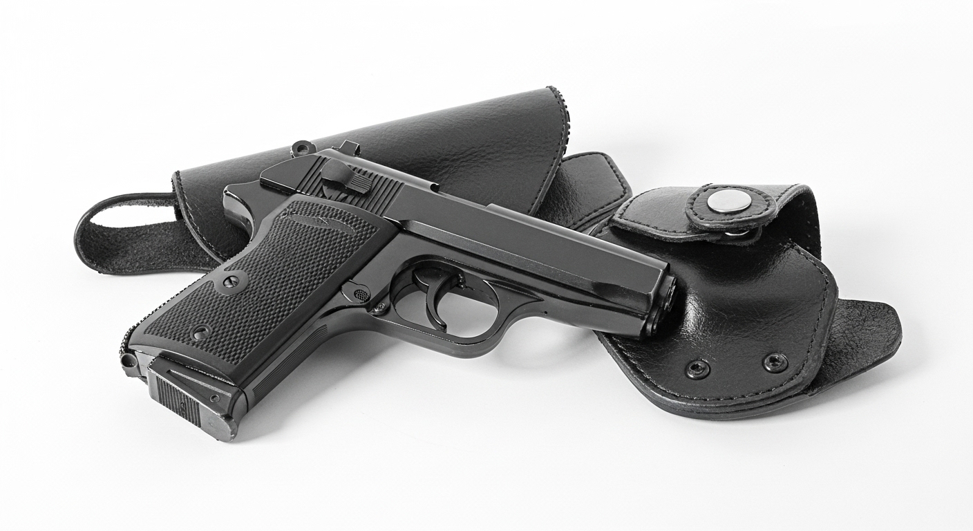 508 METAL GUN LIGHTER WITH HOLSTER