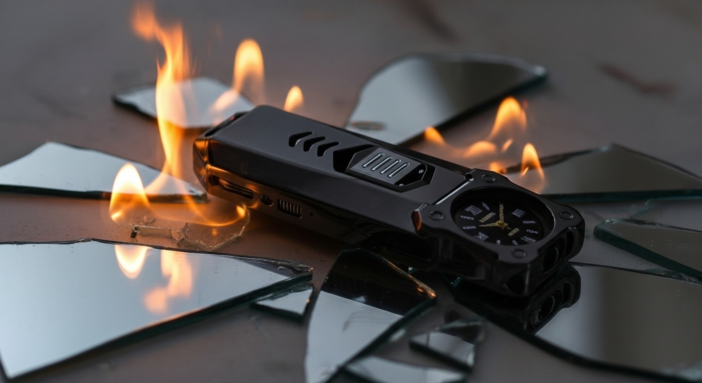 MOUNT WOLF Double Jet Flame Refillable Cigarette Lighter Gas Lighter With Analog Clock Steel Gas Lighter