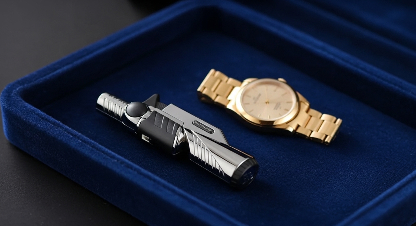 077 Mini Banbao Steel Electronics Gas Lighter