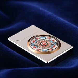 Beautifully Design Jet Flame Pocket Size Refillable Butane Gas Cigarette Cigar Lighter with Spinning Wheel for Extra Charm | Copper