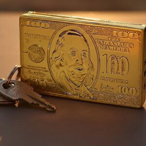 Home trendy dollar gas lighter refillable metal bomb lighter pocket lighter golden