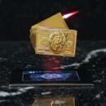 trendy dollar gas lighter refillable metal bomb lighter pocket lighter golden