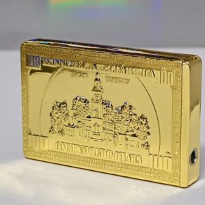 trendy dollar gas lighter refillable metal bomb lighter pocket lighter golden